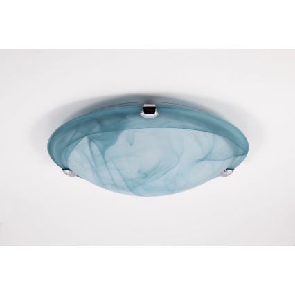 Redo 05-390 - Griestu lampa VIRGINIA 1xE27/42W/230V d. 30 cm zila