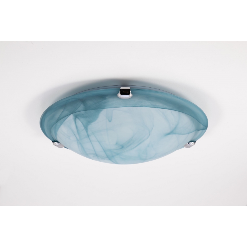 Redo 05-390 - Griestu lampa VIRGINIA 1xE27/42W/230V d. 30 cm zila