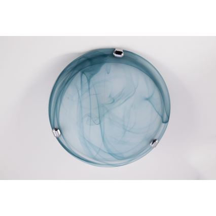 Redo 05-390 - Griestu lampa VIRGINIA 1xE27/42W/230V d. 30 cm zila