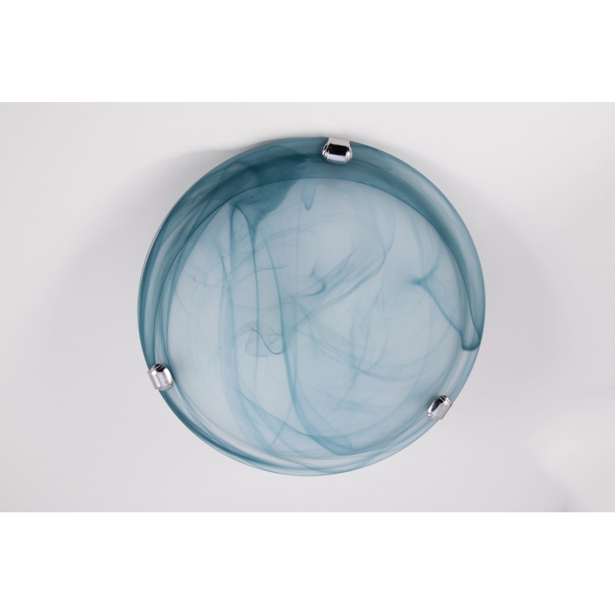 Redo 05-390 - Griestu lampa VIRGINIA 1xE27/42W/230V d. 30 cm zila