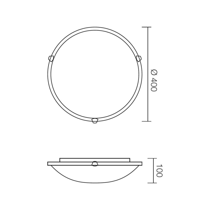 Redo 05-391 - Krēmkrāsas griestu gaismeklis VIRGINIA, 2xE27/42W/230V, Ø 40 cm