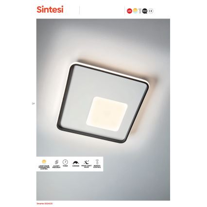 Redo 05-961 - LED Aptumšojama griestu lampa SINTESI LED/53W/230V 45x45 cm 3000-6000K + tālvadības pults
