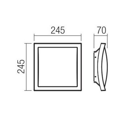 Redo 90008 - LED Āra griestu lampa TALLIN LED/21W/230V 24,5x24,5 cm IP54 brūna