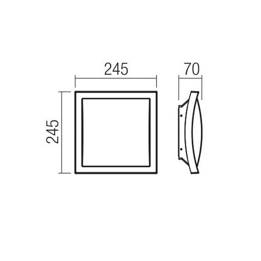 Redo 90008 - LED Āra griestu lampa TALLIN LED/21W/230V 24,5x24,5 cm IP54 brūna