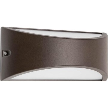Redo 90192 - LED Āra sienas lampa SCUDO LED/10W/230V 3000K IP54 brūna
