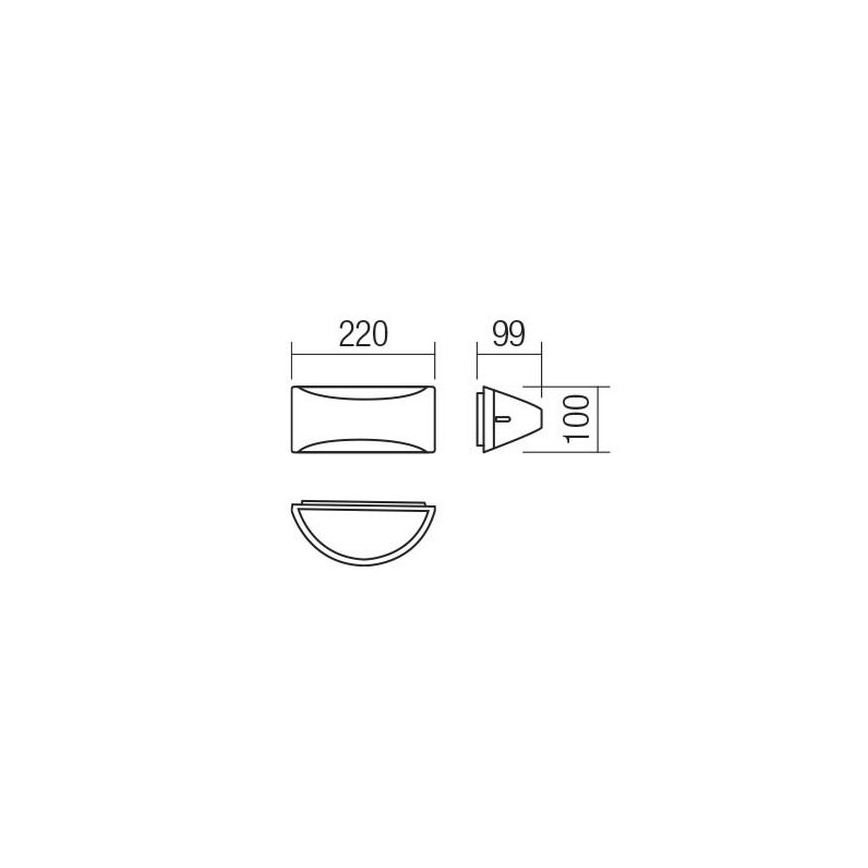 Redo 90192 - LED Āra sienas lampa SCUDO LED/10W/230V 3000K IP54 brūna