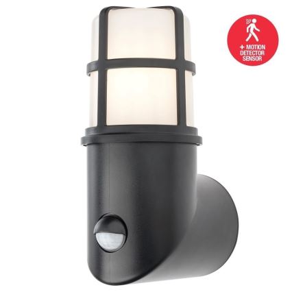 Redo 90201 - Āra lampa ar sensoru TRITON 1xE27/28W/230V IP54 melna