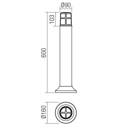 Redo 90246 - Āra lampa TRITON 1xE27/28W/230V IP54 melna