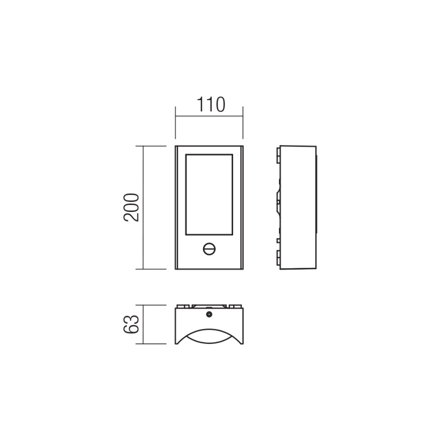 Redo 90487 - LED Āra sienas lampa ar sensoru WARP LED/8W/230V 3000K IP44 brūna