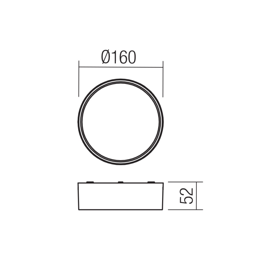 Redo 90494 - LED Āra griestu lampa URANIA LED/10W/230V d. 16 cm 3000K IP65 balta