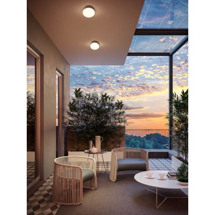 Redo 90496 - LED Āra griestu lampa URANIA LED/10W/230V d. 16 cm 3000K IP65 brūna