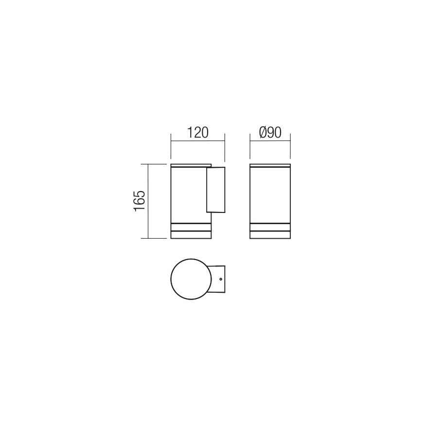 Redo 90517 - Āra sienas lampa CARGO 1xGU10/28W/230V IP54 antracīta