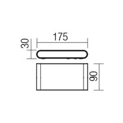 Redo 9054 - LED Āra sienas lampa POCKET LED/13W/230V IP54 antracīta