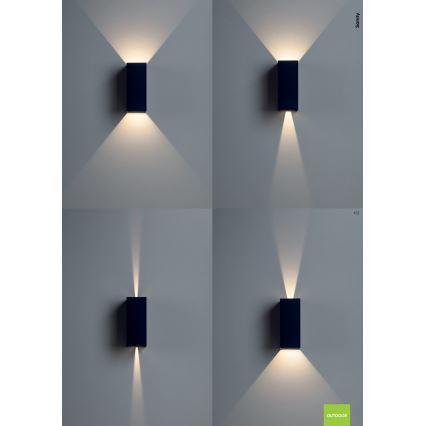 Redo 90635 - LED Āra sienas lampa SONNY 2xLED/5W/230V 2200/3000/4000K IP54 balta