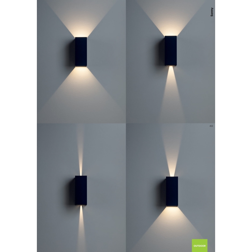 Redo 90635 - LED Āra sienas lampa SONNY 2xLED/5W/230V 2200/3000/4000K IP54 balta