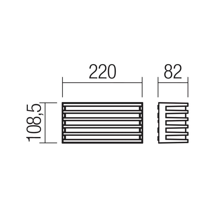 Redo 90638 - LED Āra sienas lampa BLAZE LED/12W/230V 3000K IP54 antracīta