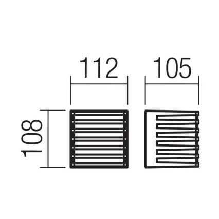 Redo 90639 - LED Āra sienas lampa BLAZE LED/12W/230V 3000K IP54 antracīta