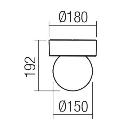 Redo 90641 - Āra griestu lampa BULK 1xE27/28W/230V IP44 antracīta