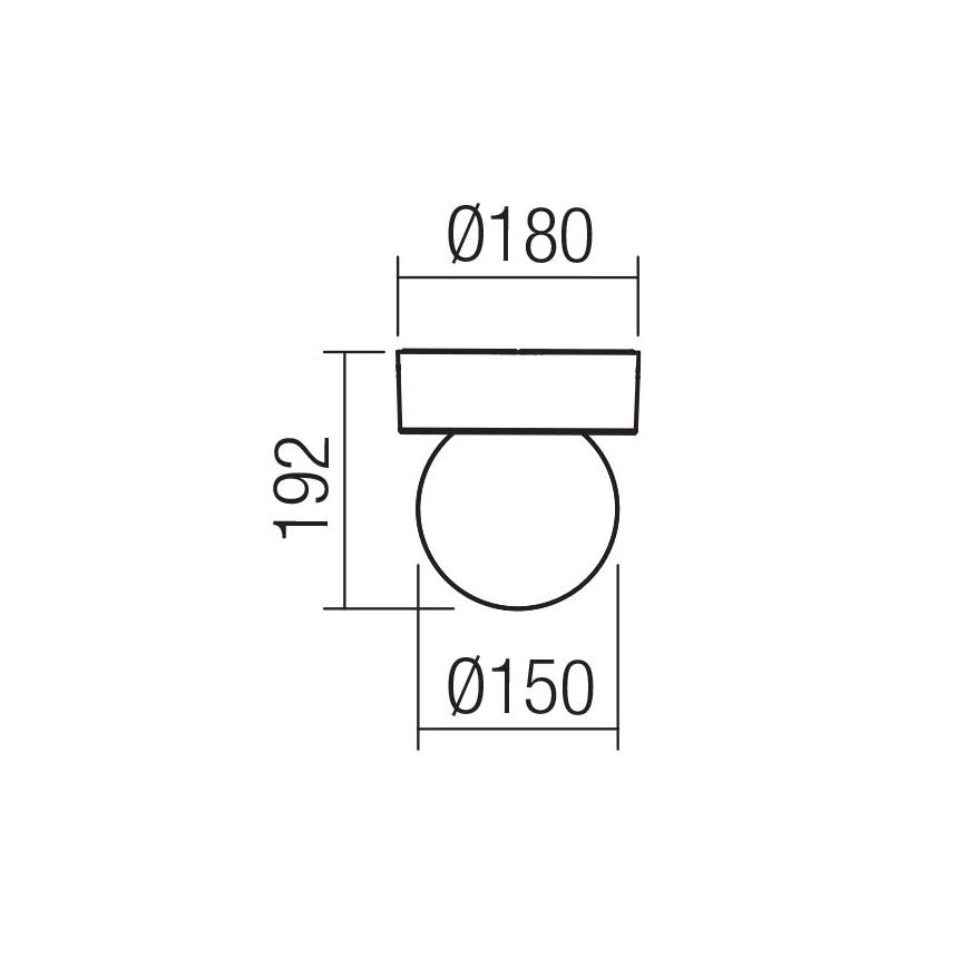 Redo 90641 - Āra griestu lampa BULK 1xE27/28W/230V IP44 antracīta