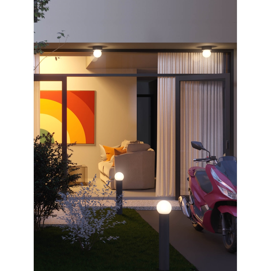 Redo 90643 - Āra lampa BULK 1xE27/20W/230V 80 cm IP44 antracīta