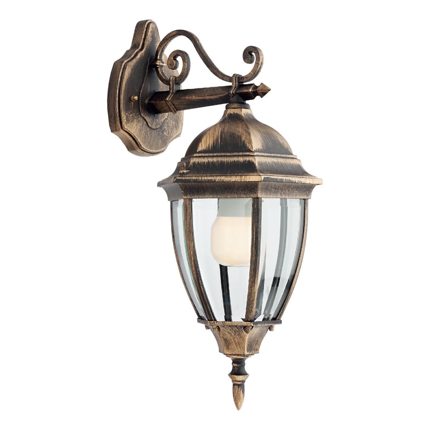 Redo 9605 - Āra sienas lampa SEVILLA 1xE27/42W/230V IP44 zelta/patina