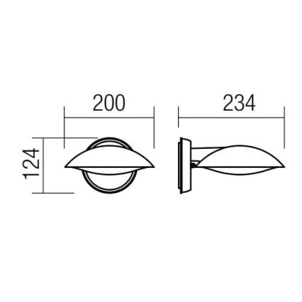 Redo 9617 - LED Āra sienas lampa CAPP LED/12W/230V IP54 antracīta