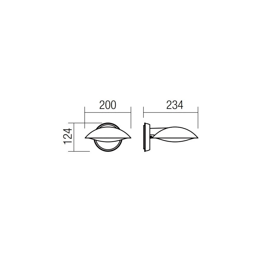 Redo 9617 - LED Āra sienas lampa CAPP LED/12W/230V IP54 antracīta