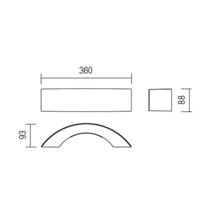 Redo 9904 - Āra LED sienas gaismeklis ECLIPSE 3xLED/3W/230V IP54