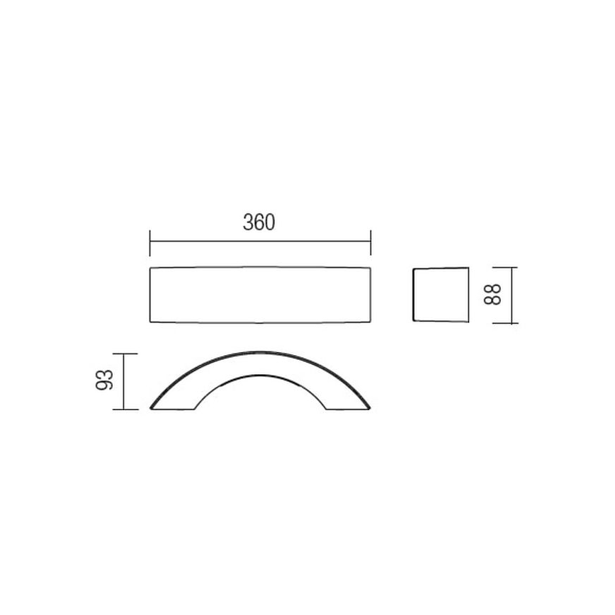 Redo 9904 - Āra LED sienas gaismeklis ECLIPSE 3xLED/3W/230V IP54