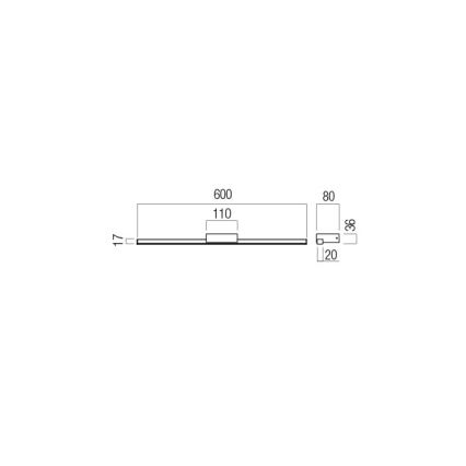 Redo01-3269 - LED Vannas istabas spoguļa apgaismojums ASTON LED/12W/230V 60 cm CRI 90 IP44 spīdīgi hromēts