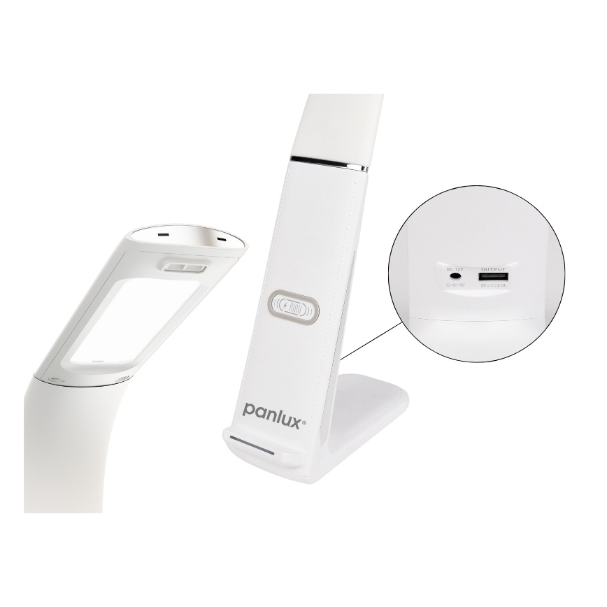 Regulējama LED galda lampa ar bezvadu uzlādi un kustības sensoru LORD EVO LED/8W/230V 3000K/4500K/6000K balta