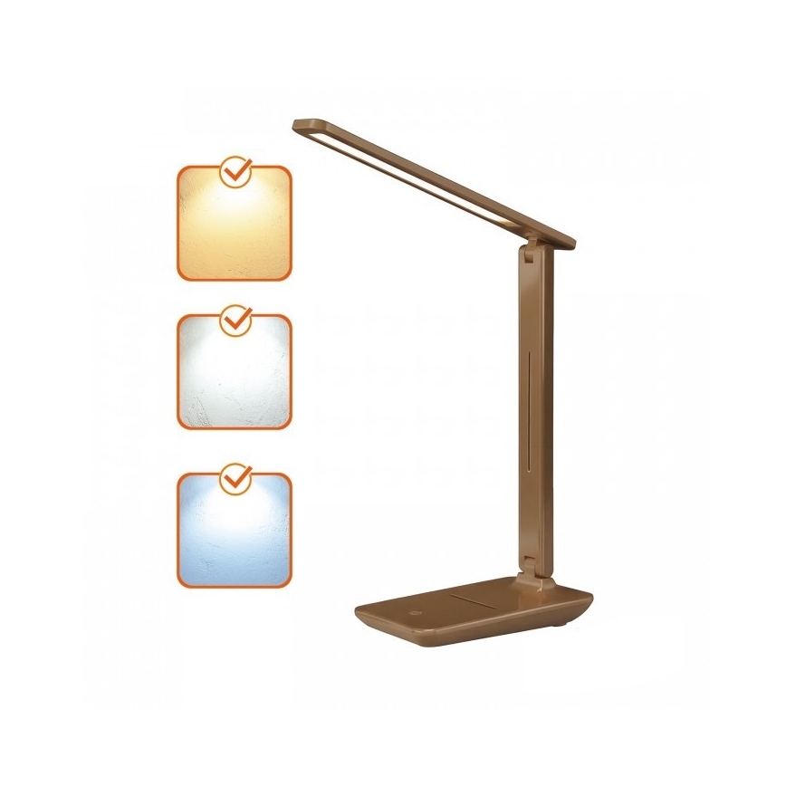 Regulējama LED galda lampa NOBLITE N LED/7W/230V 3000/4000/6500K brūna