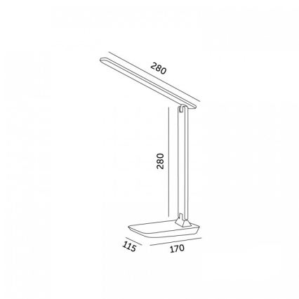 Regulējama LED galda lampa NOBLITE N LED/7W/230V 3000/4000/6500K brūna