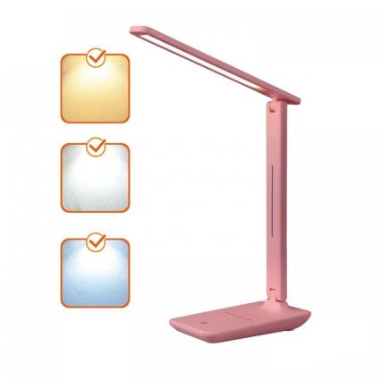 Regulējama LED galda lampa NOBLITE N LED/7W/230V 3000/4000/6500K, rozā