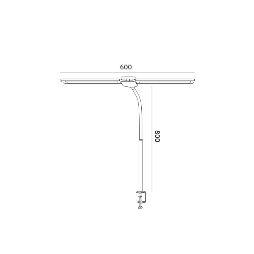 Regulējama LED galda lampa USB TENUIX DUO 2xLED/7W/5V 3000-6000K melna