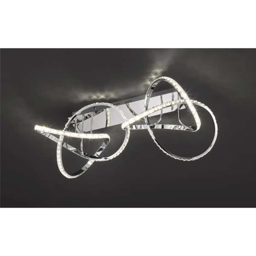 Regulējama LED griestu lampa ABRO LED/49W/230V, spīdīga hroma apdare