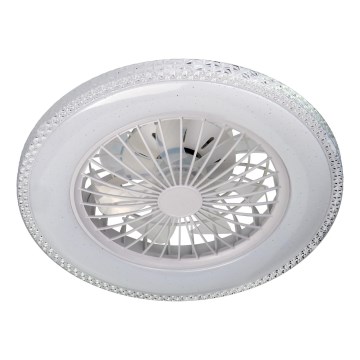 Regulējama LED griestu lampa ar ventilatoru GHANA LED/24W/230V 3000-6500K balta/melna + tālvadības pults