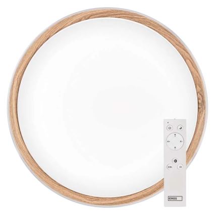 Dimējamā LED griestu lampa ILVI LED/45W/230V 2700–6500 K, Ø 50 cm, balta/bēša — ar tālvadības pulti