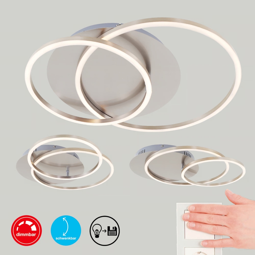 Regulējama LED griestu lampa LED/28W/230V 3000K matēts hroms