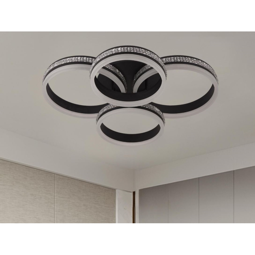 Regulējama LED griestu lustra, 150W, 230V, 3000–6500K, ar tālvadības pulti