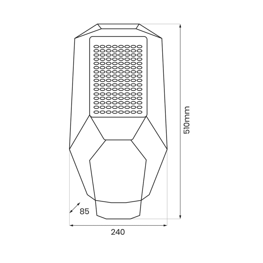 Pelēka LED regulējama ielas laterna ar krēslas sensoru un saules paneli LED/200W/20000 mAh 6500K IP65