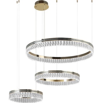 Regulējama LED kristāla lustra uz troses THALIA LED/120W/230V 3000-6000K + tālvadība
