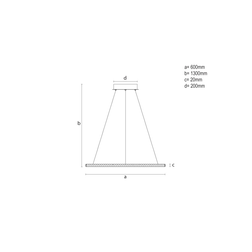 LED regulējama lustra uz troses LED/90W/230V 3000-6500K diam. 60 cm + tālvadība