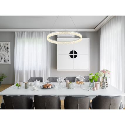 Regulējama LED lustra uz troses ALIANZ LED/60W/230V 3000-6000K Ø 80 cm + tālvadības pults