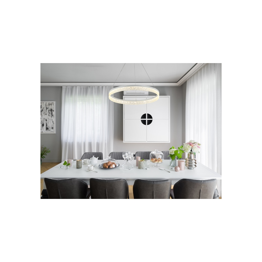 Regulējama LED lustra uz troses ALIANZ LED/60W/230V 3000-6000K Ø 80 cm + tālvadības pults