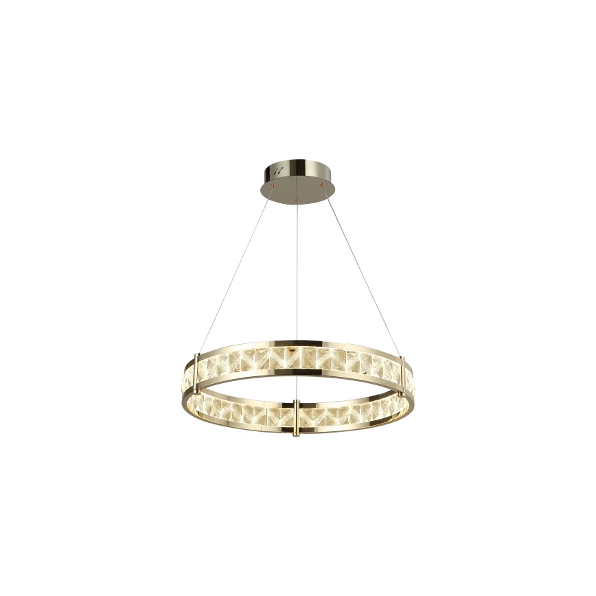 LED Aptumšojama kristāla lustra uz troses ENRIQUE LED/55W//230V 3000-6000K pr. 80 cm + tālvadība