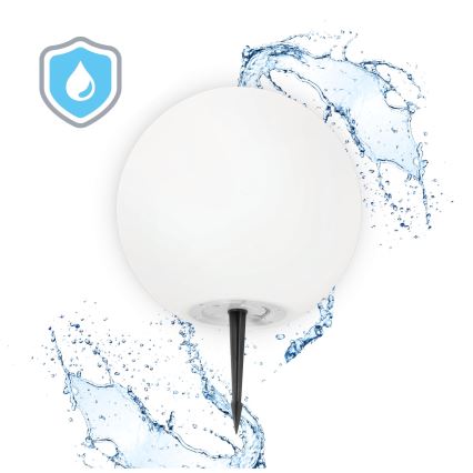 LED RGBW regulējama dārza saules lampa GARDEN BALL LED/5W/3,7V 3000K IP54 2200 mAh Ø30 cm + tālvadība