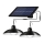 Regulējama LED saules lampa uz troses ar sensoru 2xLED/1,8W/3,7V IP44 6500K 2400 mAh + tālvadība
