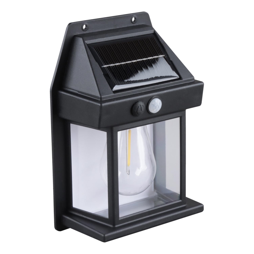 Regulējama LED saules laterna ar sensoru LED/3,7V IP44 1200 mAh