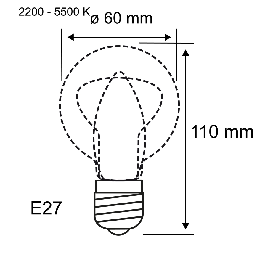 Regulējama LED spuldze FILAMENT E27/7,5W/230V 2200-5500K - Paulmann 29155